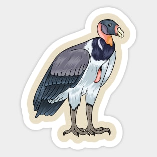 King vulture bird cartoon illustration Sticker